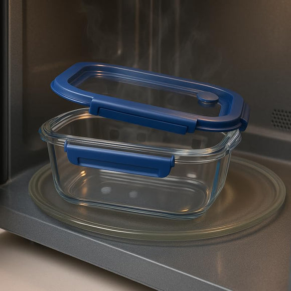 Comfy Homes Collapsible Silicone Container Set | Lunch & Storage Box for School, Office | Easy to carry and Durable (Glass (Sillicone Cover), Set of 1) (640ml)