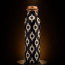 Comfy Homes 100% Copper Water Bottle, 1 Litre | Durable, Leak Proof & Rust Proof | Handicraft Finish & Timeless Luxury Design | Non-Toxic, BPA Free, Boosts Immunity & Yoga Health Benefits (Eternal)-1