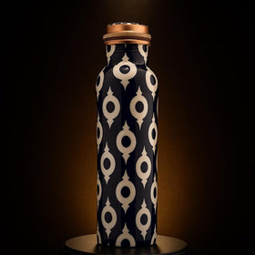 Comfy Homes 100% Copper Water Bottle, 1 Litre | Durable, Leak Proof & Rust Proof | Handicraft Finish & Timeless Luxury Design | Non-Toxic, BPA Free, Boosts Immunity & Yoga Health Benefits (Eternal)