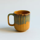 Comfy Homes Ceramic Milk and Coffee Mug | Premium Stoneware Cup for Hot & Cold Beverages | Stylish Brown Modern Design | Perfect for Tea, Milk, Coffee & Gifting (Rustic Yellow)-1