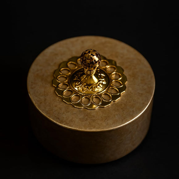 Comfy Homes Mini Multipurpose Candy Set | Elegant Decorative Candy Storage Box for Chocolates, Dry Fruits, Snacks & Sweets | Premium Gifting Box for Home & Festive Return Gifts (Golden)