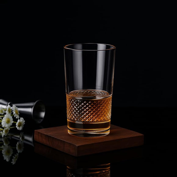 Comfy Homes Premium 300 ml Glass Set, Pack of 6 | Stylish Lead-Free Drinking Glasses for Water, Whiskey, Cocktail, Colddrink & Juice | Elegant Glassware for Home, Bar & Party Use (Lumen)