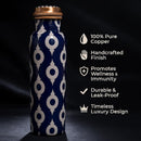 Comfy Homes 100% Copper Water Bottle, 1 Litre | Durable, Leak Proof & Rust Proof | Handicraft Finish & Timeless Luxury Design | Non-Toxic, BPA Free, Boosts Immunity & Yoga Health Benefits (Eternal)-6