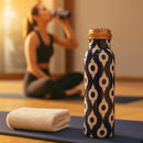 Comfy Homes 100% Copper Water Bottle, 1 Litre | Durable, Leak Proof & Rust Proof | Handicraft Finish & Timeless Luxury Design | Non-Toxic, BPA Free, Boosts Immunity & Yoga Health Benefits (Eternal)-7