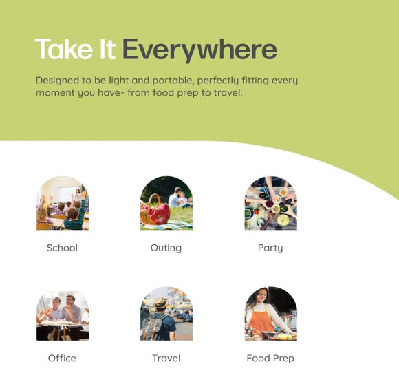 Comfy Homes Collapsible Silicone Container Set | Lunch & Storage Box for School, Office | Easy to carry and Durable | 350ml, 540ml, 800ml, 1200ml (Silicone, 4)