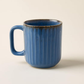 Comfy Homes Ceramic Milk and Coffee Mug | Premium Stoneware Cup for Hot & Cold Beverages | Stylish Brown Modern Design | Perfect for Tea, Milk, Coffee & Gifting (Rustic Blue)