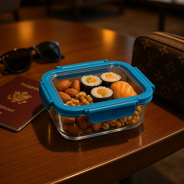 Comfy Homes Glass Container Set of 1 | Lunch & Storage Box for School, Office | Easy to carry and Durable | (1040ml)