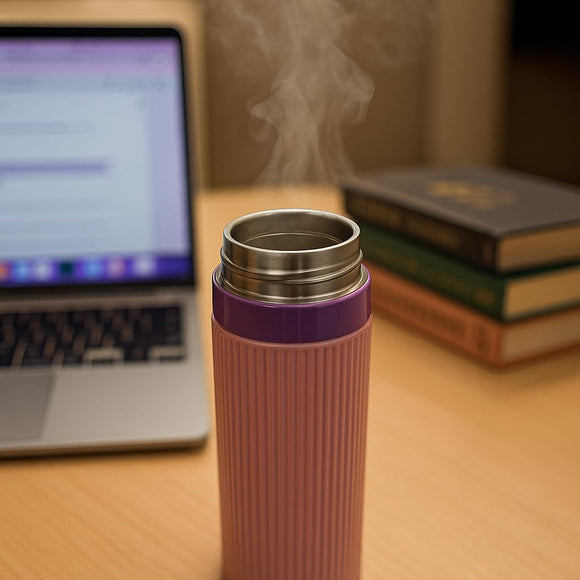 Comfy Homes 500ml Water Bottle | Inner Steel Insulation Keeps Drinks Hot & Cold for Hours | Compact, Lightweight & Leakproof | Ideal for Travel, Office, Gym, School & Outdoor Use (Pink)