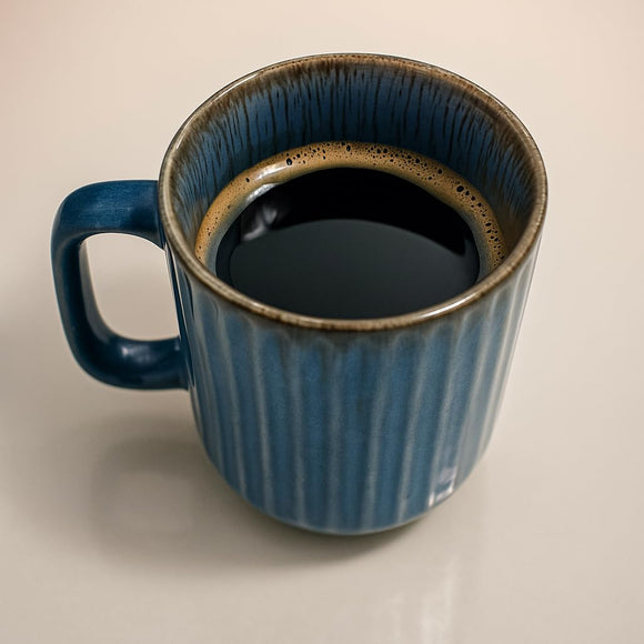 Comfy Homes Ceramic Milk and Coffee Mug | Premium Stoneware Cup for Hot & Cold Beverages | Stylish Brown Modern Design | Perfect for Tea, Milk, Coffee & Gifting (Rustic Blue)