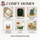 Comfy Homes Round Melamine Tray | Durable, Stackable Serving Tray | Premium Printed Serveware for Kitchen, Dining Table, Coffee Table, Office Desk, Parties, Snacks, Breakfast & More (Candle)-9