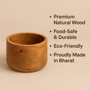 Comfy Homes Wooden Peanut Bowl | Natural Wood Serving Bowl | Snack Bowl for Peanuts, Nuts, Dry Fruits and Snacks | Eco-Friendly, Rustic Kitchenware (Brown)-4