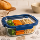 Comfy Homes Collapsible Silicone Container Set | Lunch & Storage Box for School, Office | Easy to carry and Durable (Glass (Sillicone Cover), Set of 1) (640ml)-3