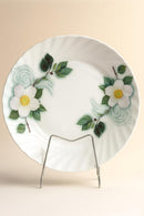 Comfy Homes Round Melamine 41 Pcs Dinner Set | 6 Dinner Plates, 6 Small Plates, 1 Serving Tray, 3 Big Serving Bowls with Lid, 12 Small Bowls, 6 Spoons, 4 Serving Spoons (White Blossom)-5