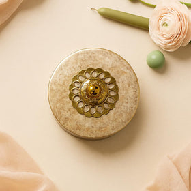 Comfy Homes Mini Multipurpose Candy Set | Elegant Decorative Candy Storage Box for Chocolates, Dry Fruits, Snacks & Sweets | Premium Gifting Box for Home & Festive Return Gifts (Golden)