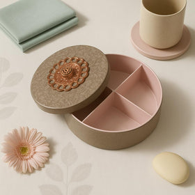 Comfy Homes Mini Multipurpose Candy Set | Elegant Decorative Candy Storage Box for Chocolates, Dry Fruits, Snacks & Sweets | Premium Gifting Box for Home & Festive Return Gifts (Rose Gold)