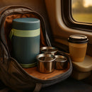 Comfy Homes Hot Pot Tiffin with 4 Stainless Steel Containers | Daily Meal Lunch Box for Office, College, School & Outdoors | Food Grade, Leak-Proof & Easy to Carry (Teal Blue)-6