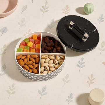 Comfy Homes Multipurpose Candy Set | Premium Decorative Candy Storage Box for Dry Fruits, Chocolates, Snacks & Sweets | Elegant Return Gift Box for Weddings, Housewarming & Festivals (ChessBoard)
