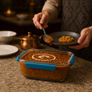 Comfy Homes Collapsible Glass Container Set of 1 | Lunch & Storage Box for School, Office | Easy to carry and Durable |(1500ml)-1