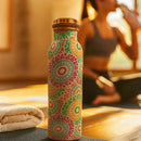 Comfy Homes 100% Copper Water Bottle, 1 Litre | Durable, Leak Proof & Rust Proof | Handicraft Finish & Timeless Luxury Design | Non-Toxic, BPA Free, Boosts Immunity & Yoga Health Benefits (Legacy)-7