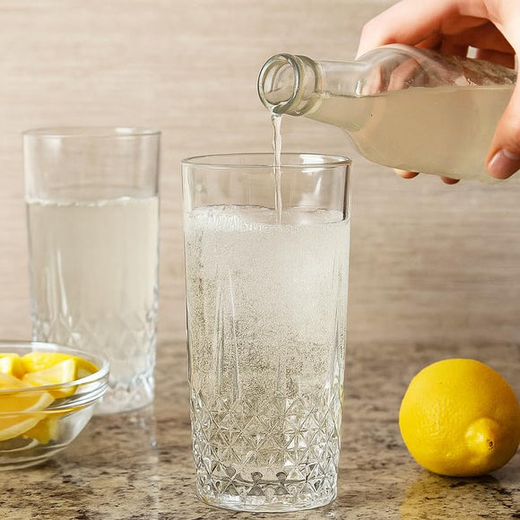 Comfy Homes Premium 300 ml Glass Set, Pack of 6 | Stylish Lead-Free Drinking Glasses for Water, Whiskey, Cocktail, Colddrink & Juice | Elegant Glassware for Home, Bar & Party Use (Terra)