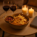 Comfy Homes Ceramic Dual Delight Chip and Dip Platter | Elegant Stoneware Snack & Dinner Plate | Stylish Brown Modern Design | Ideal for Starters, Snacks, Desserts & Parties-4