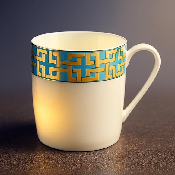 Comfy Homes Bone China Mugs, Set of 6 | Lightweight, Durable, Lead Free, Food Safe, Scratch Resistant with Premium Design | Tea/Chai Cups for Gifting, Home, Office Use & All Occasion (Chique)