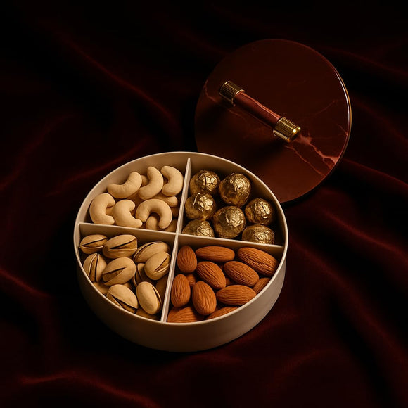 Comfy Homes Multipurpose Candy Set | Premium Decorative Candy Storage Box for Dry Fruits, Chocolates, Snacks & Sweets | Elegant Return Gift Box for Weddings, Housewarming & Festivals (Sovereignty)