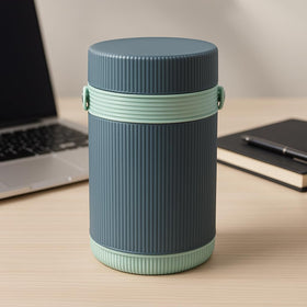 Comfy Homes Hot Pot Tiffin with 4 Stainless Steel Containers | Daily Meal Lunch Box for Office, College, School & Outdoors | Food Grade, Leak-Proof & Easy to Carry (Teal Blue)