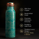 Comfy Homes 100% Copper Water Bottle, 1 Litre | Durable, Leak Proof & Rust Proof | Handicraft Finish & Timeless Luxury Design | Non-Toxic, BPA Free, Boosts Immunity & Yoga Health Benefits (Zen)-4