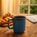 Comfy Homes Ceramic Milk and Coffee Mug | Premium Stoneware Cup for Hot & Cold Beverages | Stylish Brown Modern Design | Perfect for Tea, Milk, Coffee & Gifting (Rustic Blue)-7