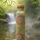 Comfy Homes 100% Copper Water Bottle, 1 Litre | Durable, Leak Proof & Rust Proof | Handicraft Finish & Timeless Luxury Design | Non-Toxic, BPA Free, Boosts Immunity & Yoga Health Benefits (Legacy)-8