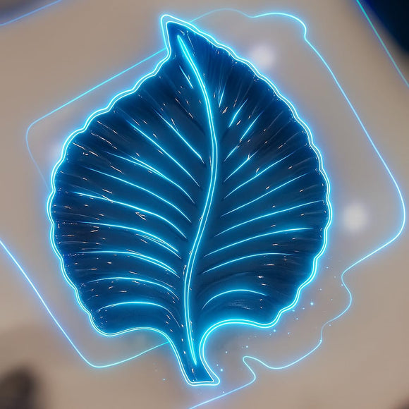 Comfy Homes Ceramic Leaf Serving Platter | Elegant Stoneware Snack & Dinner Plate | Stylish Brown Modern Design | Ideal for Starters, Snacks, Desserts & Parties