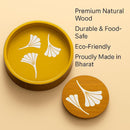 Comfy Homes Wooden Circular Platter | Handcrafted Round Serving Tray | Durable, Food-Safe and Eco-Friendly | Elegant Wooden Plate for Snacks, Fruits, Dry Fruits, Appetizers and Kitchen Decor (Brown)-7