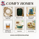 Comfy Homes Durable Multi-Use Premium Printed Rectangular Melamine Serve Ware Set with 3 Trays (Small, Medium & Large) (Mystery Breeze)-8