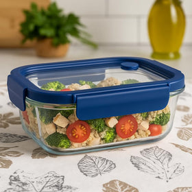 Comfy Homes Collapsible Silicone Container Set | Lunch & Storage Box for School, Office | Easy to carry and Durable (Glass (Sillicone Cover), Set of 1) (640ml)