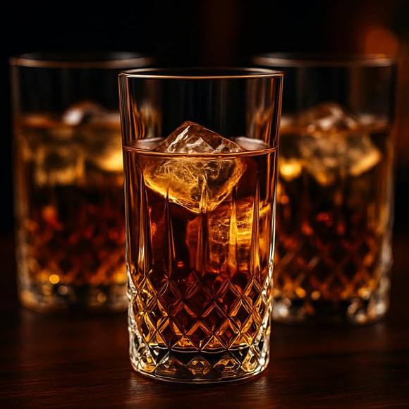 Comfy Homes Premium 300 ml Glass Set, Pack of 6 | Stylish Lead-Free Drinking Glasses for Water, Whiskey, Cocktail, Colddrink & Juice | Elegant Glassware for Home, Bar & Party Use (Terra)