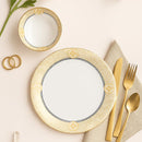 Comfy Homes Round Melamine 41 Pcs Dinner Set | 6 Dinner Plates, 6 Small Plates, 1 Serving Tray, 3 Big Serving Bowls with Lid, 12 Small Bowls, 6 Spoons, 4 Serving Spoons (Rajwada Royale)-6