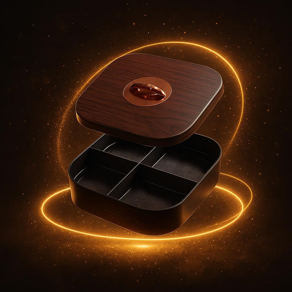 Comfy Homes Multipurpose Revolving Candy Set | Premium Decorative Dry Fruit Box & Chocolate Storage Organizer | Stylish Revolving Serving Container for Candies, Snacks, Sweets & Gifting (Nobility)