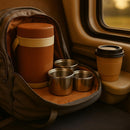 Comfy Homes Hot Pot Tiffin with 4 Stainless Steel Containers | Daily Meal Lunch Box for Office, College, School & Outdoors | Food Grade, Leak-Proof & Easy to Carry (Brown)-8