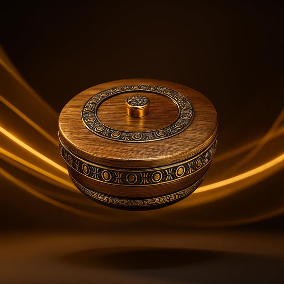 Comfy Homes Revolving Dry Fruit & Snack Storage Box | 4-Section Multi-Purpose Container | Dry Food Organizer, Serving Platter & Gift Box for Home & Festive Use (Luxe)