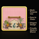 Comfy Homes Multipurpose Container | 4-Section Dry Fruit & Snack Storage Box | Elegant Design Square Shape Dry Food Organizer | Serving Platter & Gift Box for Home & Festive Use (Regal Flora)-5