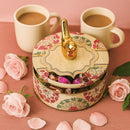 Comfy Homes Dry Fruit Container Collection | Dry Food Storage Box I Gifting Use I Multi-Purpose Box I Serving Platter with 4 section (White Garden)-6