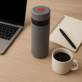 Comfy Homes 500ml Water Bottle | Inner Steel Insulation Keeps Drinks Hot & Cold for Hours | Compact, Lightweight & Leakproof | Ideal for Travel, Office, Gym, School & Outdoor Use (Grey) - 0