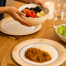 Comfy Homes Round Melamine 41 Pcs Dinner Set | 6 Dinner Plates, 6 Small Plates, 1 Serving Tray, 3 Big Serving Bowls with Lid, 12 Small Bowls, 6 Spoons, 4 Serving Spoons (Rajwada Royale)-7