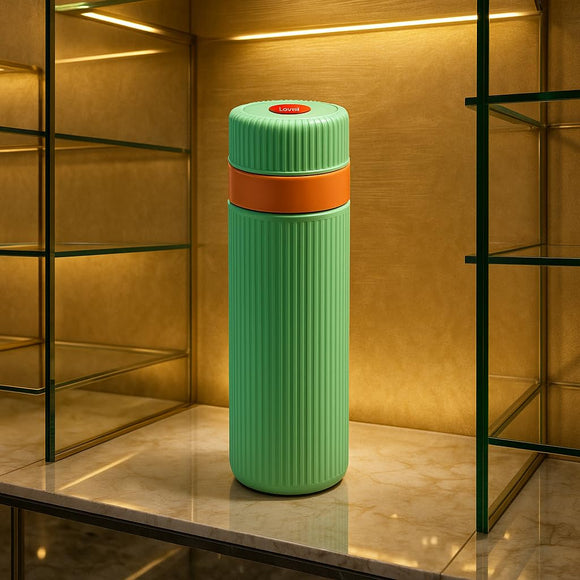 Comfy Homes 500ml Water Bottle | Inner Steel Insulation Keeps Drinks Hot & Cold for Hours | Compact, Lightweight & Leakproof | Ideal for Travel, Office, Gym, School & Outdoor Use (Green)