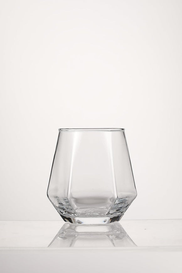 Comfy Homes Delisoga 330 Ml Aquatic Glasses Set Of 6 Pcs - Tall Drinking Glasses For- Water, Juice, Colddrink, Mojito, Cocktail, Lead-Free, Perfect For Home, Restaurants And Parties (Diamond Flush)