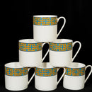 Comfy Homes Bone China Mugs, Set of 6 | Lightweight, Durable, Lead Free, Food Safe, Scratch Resistant with Premium Design | Tea/Chai Cups for Gifting, Home, Office Use & All Occasion (Chique)-4