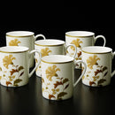 Comfy Homes Bone China Mugs, Set of 6 | Lightweight, Durable, Lead Free, Food Safe, Scratch Resistant with Premium Design | Tea/Chai Cups for Gifting, Home, Office Use & All Occasion (Serene)-7