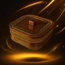 Comfy Homes Revolving Dry Fruit & Snack Storage Box | 4-Section Multi-Purpose Container | Square Shape Dry Food Organizer, Serving Platter & Gift Box for Home & Festive Use (Prestige)-3