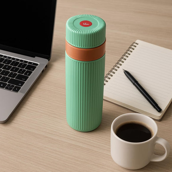 Comfy Homes 500ml Water Bottle | Inner Steel Insulation Keeps Drinks Hot & Cold for Hours | Compact, Lightweight & Leakproof | Ideal for Travel, Office, Gym, School & Outdoor Use (Green)